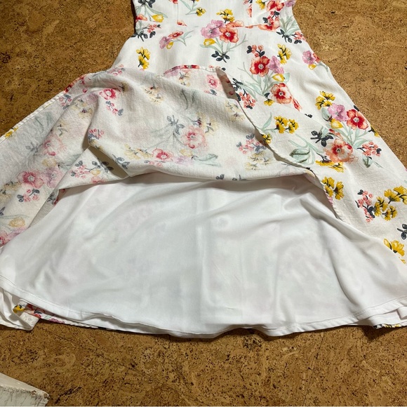 Forever 21 Linen Blend Floral Sleeveless Midi Dress Sz M - Picture 7 of 14